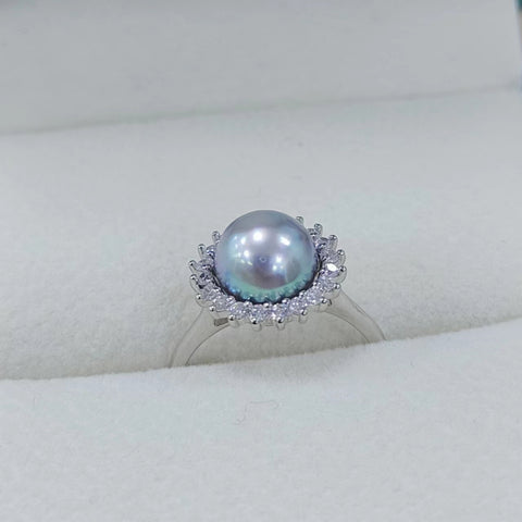 8-9mm Madama Pearl Ring Seawater pearl S925 Ring