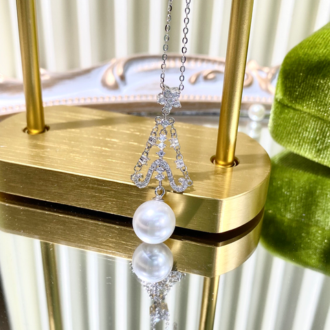 Necklace 925 Sterling Silver Accessories 12mm (Pearls Not Included)