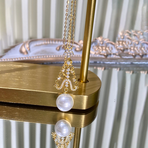 Necklace 925 Sterling Silver Accessories 12mm (Pearls Not Included)
