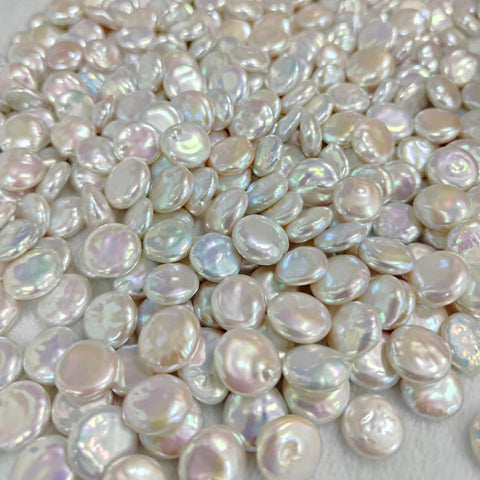 White Button Baroque pearl （End product, not clam opening）