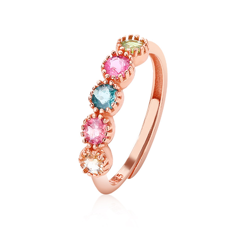 【BT】S925 Rainbow Tourmaline Ring