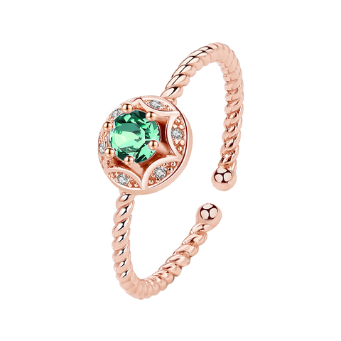 【BT】S925 Emerald Twisting  Ring