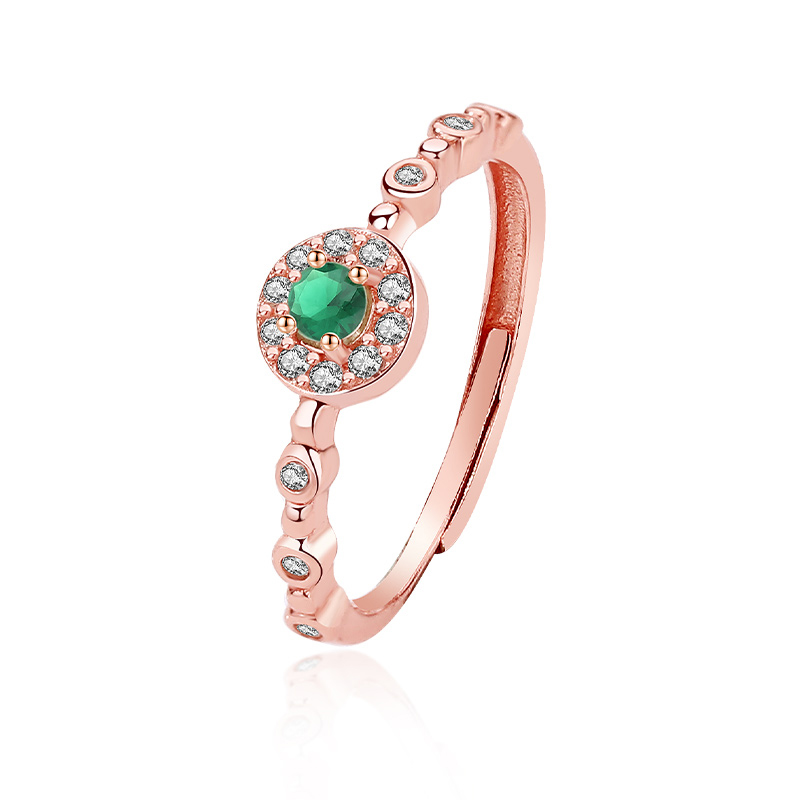 【BT】S925 Emerald  Ring with Zirconia