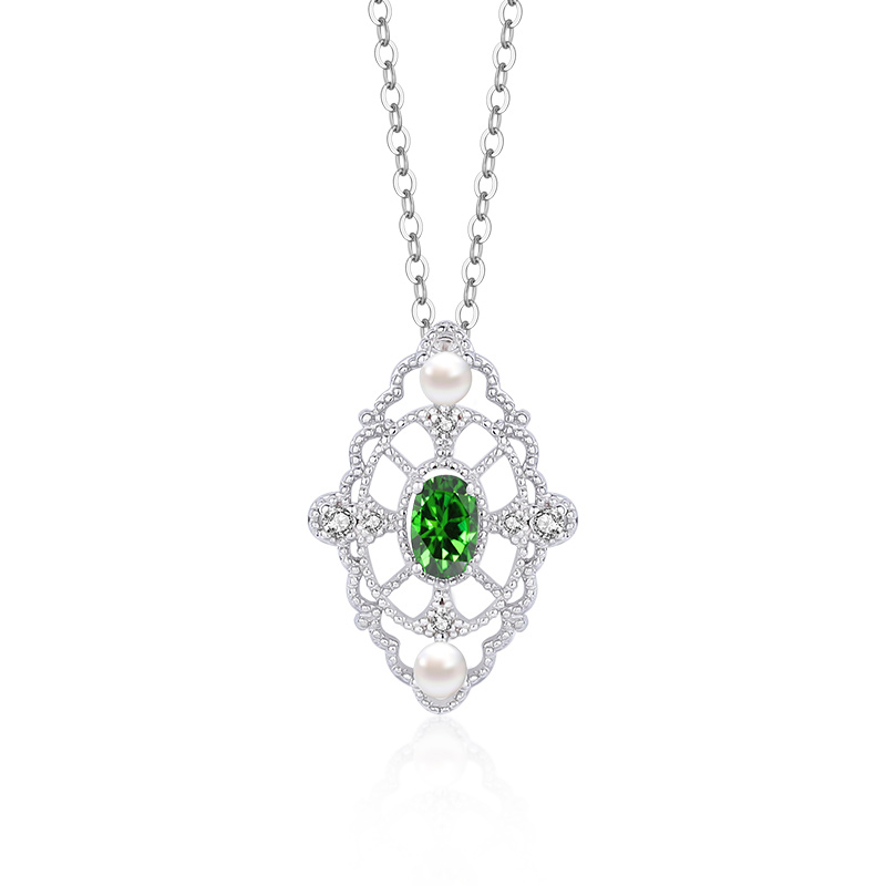 【BT】S925 Diopside Classic Necklace
