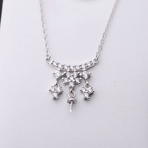 Pearl Necklace 925 Sterling Silver Accessories 44cm (Pearls Not Included)