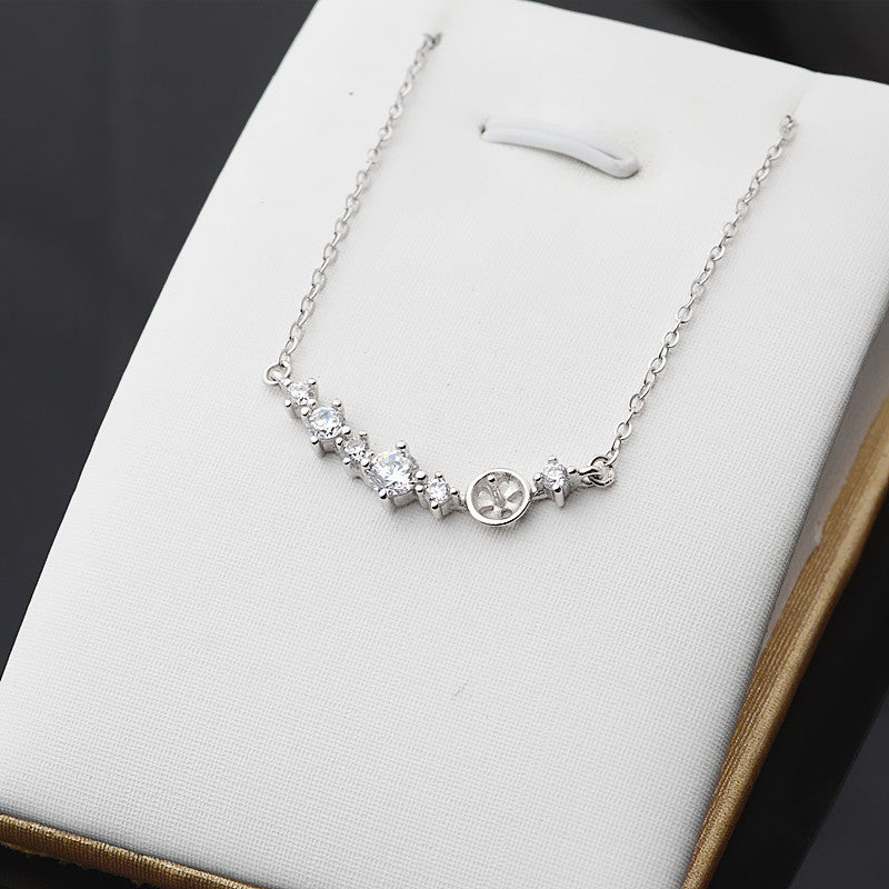 Pearl Necklace 925 Sterling Silver Accessories 44cm (Pearls Not Included)