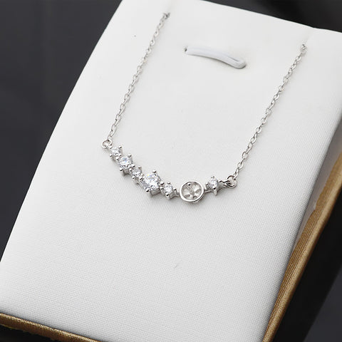 Pearl Necklace 925 Sterling Silver Accessories 44cm (Pearls Not Included)