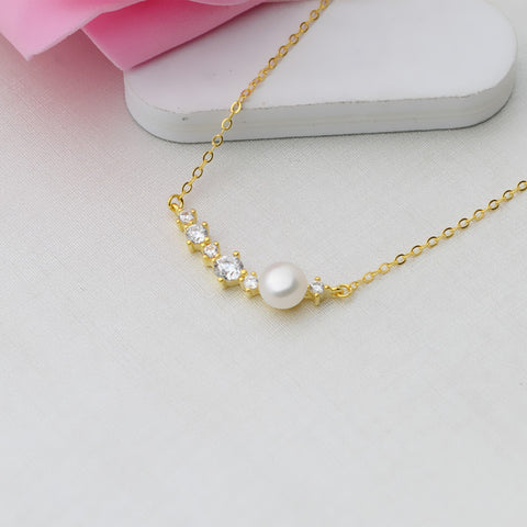 Pearl Necklace 925 Sterling Silver Accessories 44cm (Pearls Not Included)