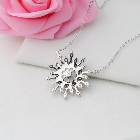 Snowflake Necklace 925 Sterling Silver Accessories 44cm (Pearls Not Included)