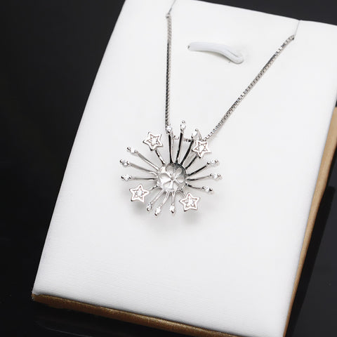 Star Pendant Tray 925 Sterling Silver Pearl Accessories 10-13mm (Pearls Not Included)