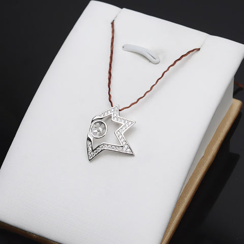 Pentagram Pendant 925 Sterling Silver Pearl Accessories 7-8mm (Pearls Not Included)