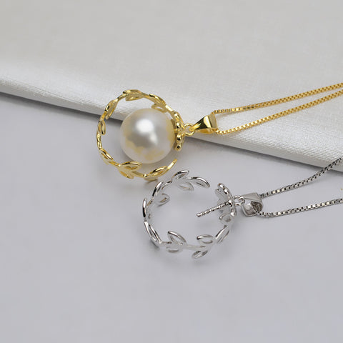 Flower Pendant 925 Sterling Silver Pearl Accessories 16-18mm (Pearls Not Included)