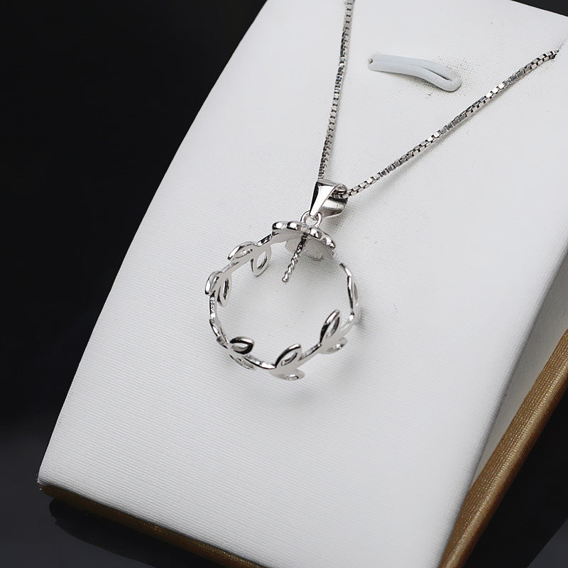 Flower Pendant 925 Sterling Silver Pearl Accessories 16-18mm (Pearls Not Included)
