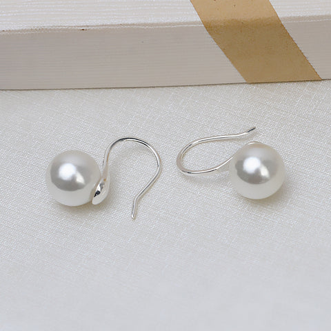 Earring Hooks 925 Sterling Silver Earring Accessories 10-12mm (Pearls Not Included)