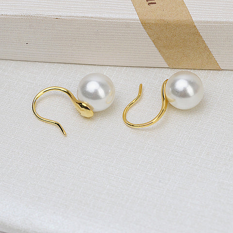 Earring Hooks 925 Sterling Silver Earring Accessories 10-12mm (Pearls Not Included)