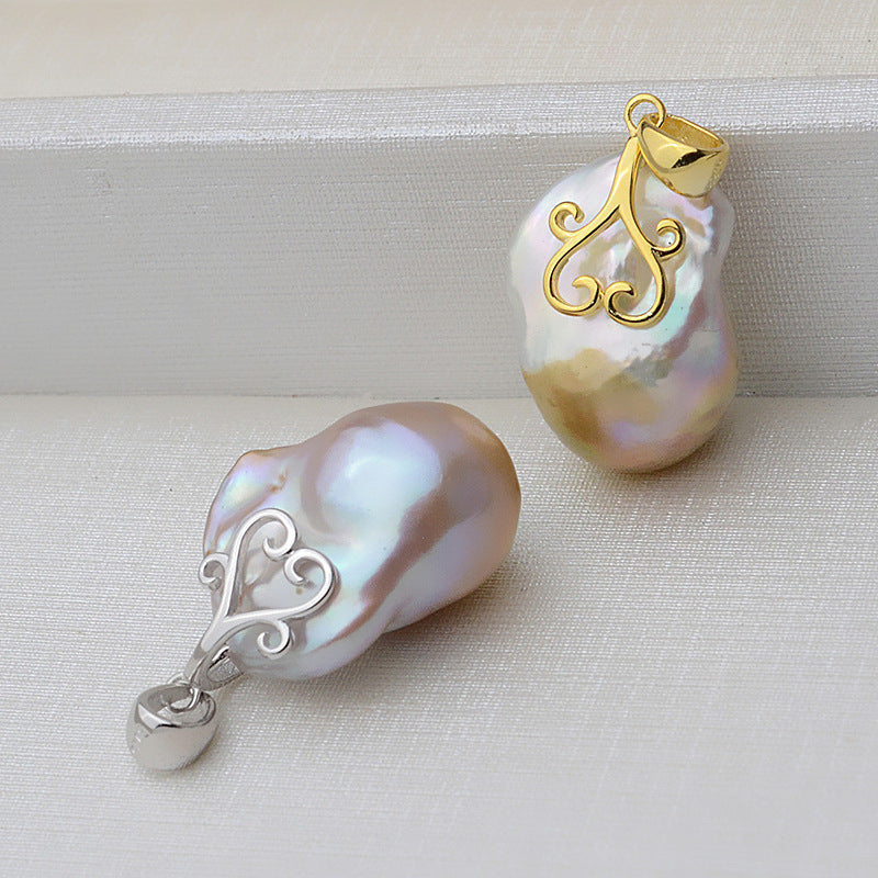 Baroque Pearl Pendant Accessories 925 Sterling Silver (pearls not included)