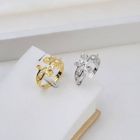 Multi-pearls Ring 925 Sterling Silver Accessories 4-6mm (Pearls Not Included)