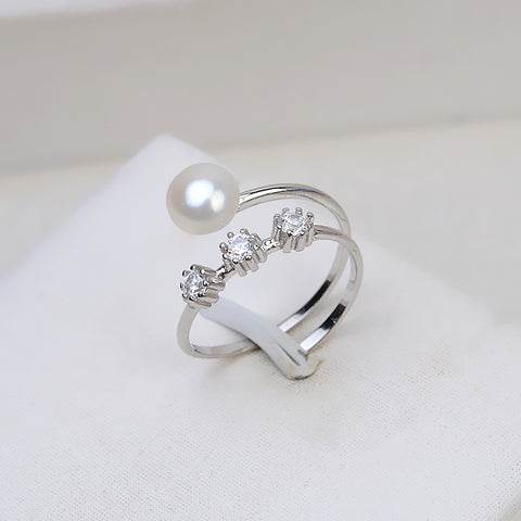 Rings 925 Sterling Silver Accessories 6mm (Pearls Not Included)