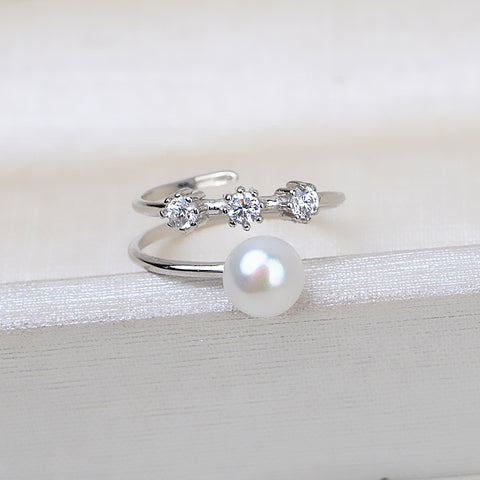 Rings 925 Sterling Silver Accessories 6mm (Pearls Not Included)