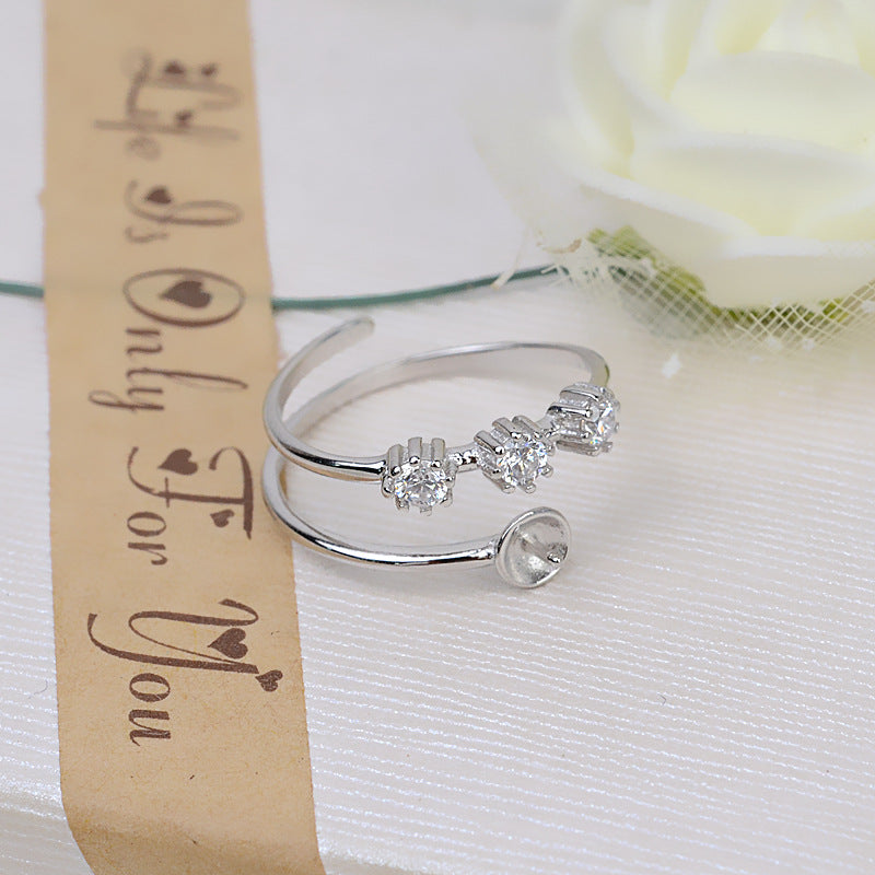 Rings 925 Sterling Silver Accessories 6mm (Pearls Not Included)