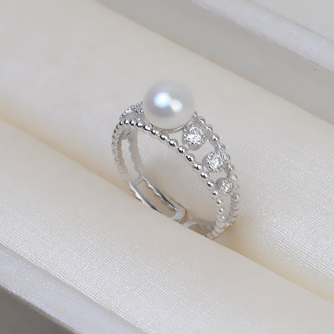 Ring 925 Sterling Silver Accessories 6-7mm (Pearls Not Included)