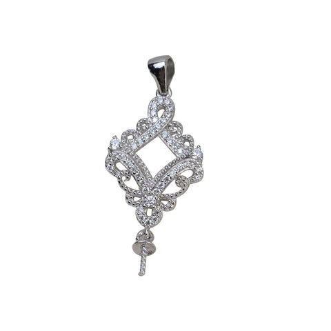 Palace Classic Pendant 925 Sterling Silver Pearl Accessories (Pearls Not Included)