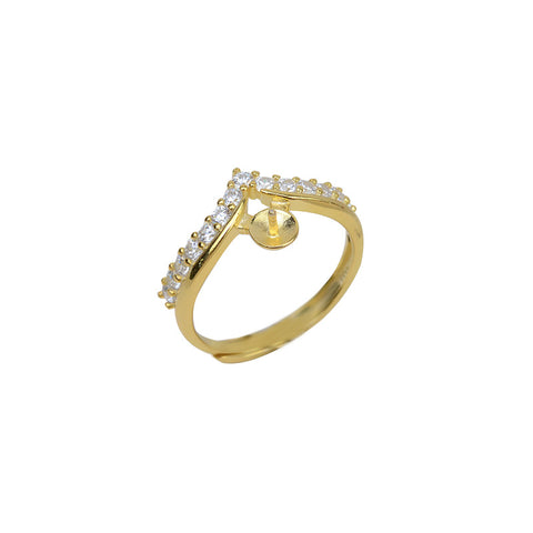 Curve Rings 925 Sterling Silver Accessories 6-7mm (Pearls Not Included)