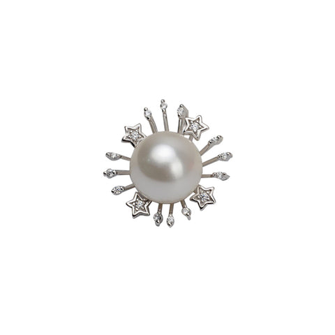 Star Pendant Tray 925 Sterling Silver Pearl Accessories 10-13mm (Pearls Not Included)