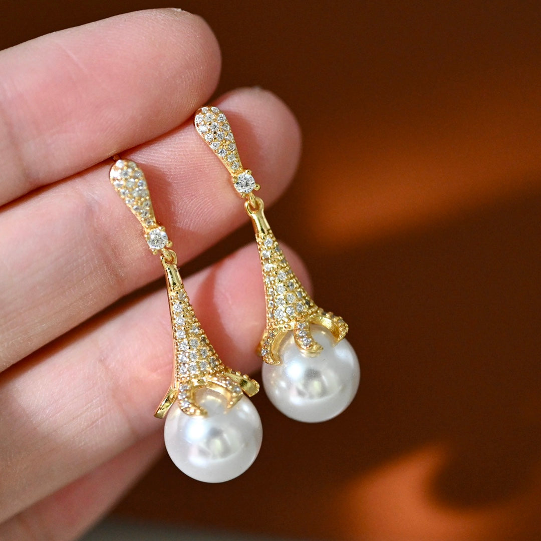 925 Sterling Silver Earring Accessories 10mm (Pearls Not Included)