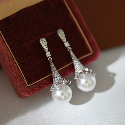 925 Sterling Silver Earring Accessories 10mm (Pearls Not Included)