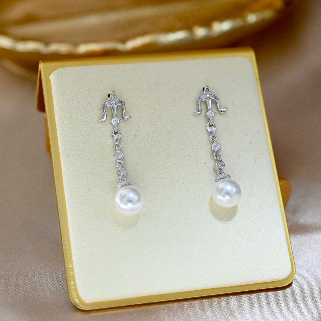 925 Sterling Silver Earring Accessories 8mm (Pearls Not Included)