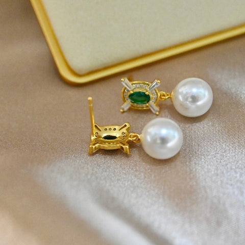 vintage Earrings 925 Sterling Silver Earring Accessories 10mm (Pearls Not Included)