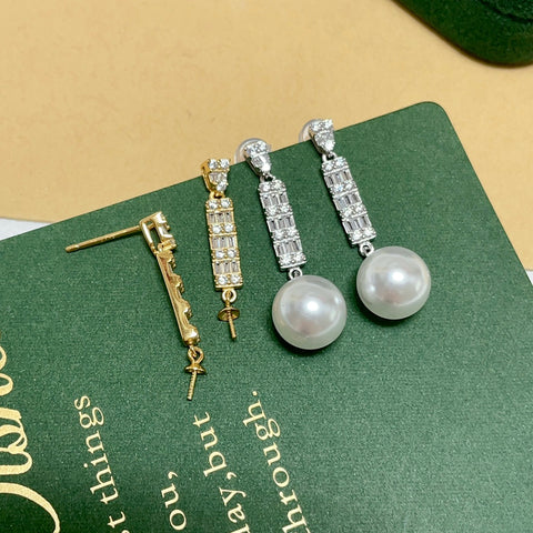 925 Sterling Silver Earring Accessories 10mm (Pearls Not Included)