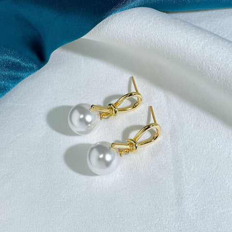 Knot 925 Sterling Silver Earring Accessories 12mm (Pearls Not Included)