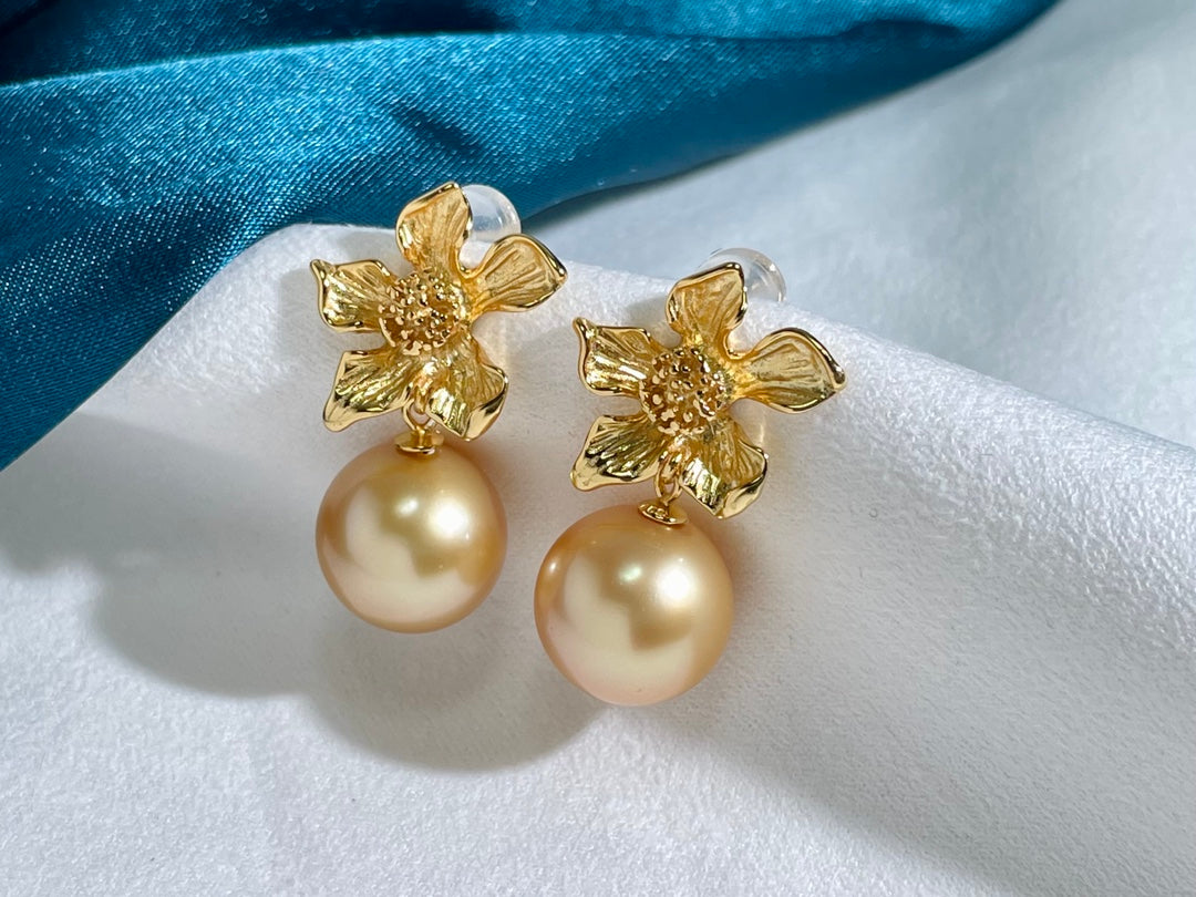Flower 925 Sterling Silver Earring Accessories 12mm (Pearls Not Included)