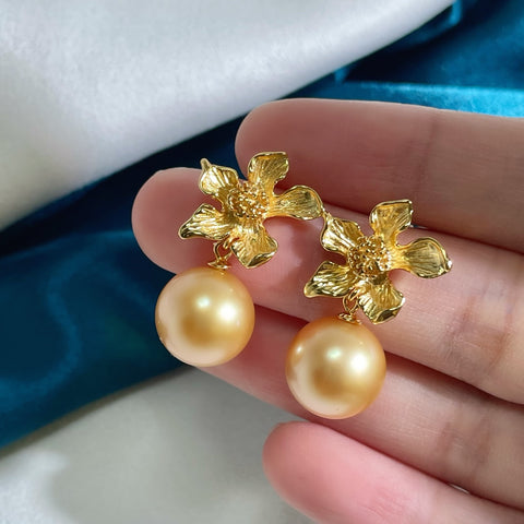 Flower 925 Sterling Silver Earring Accessories 12mm (Pearls Not Included)