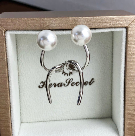 Curve 925 Sterling Silver Earring Accessories 9mm (Pearls Not Included)