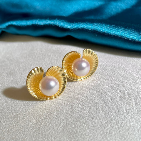 Shell 925 Sterling Silver Earring Accessories 8mm (Pearls Not Included)