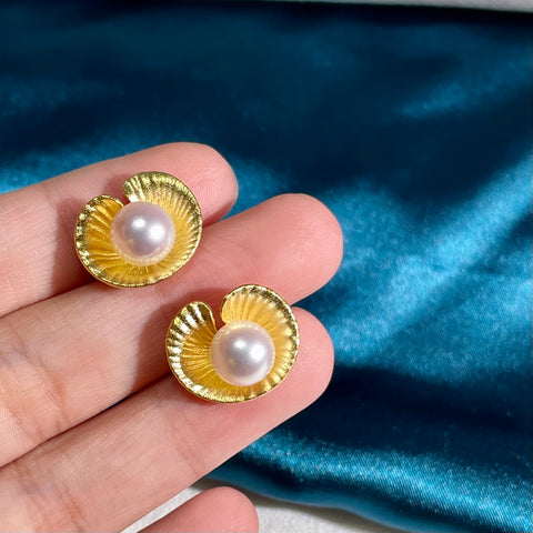 Shell 925 Sterling Silver Earring Accessories 8mm (Pearls Not Included)