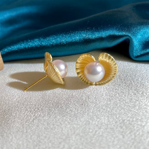Shell 925 Sterling Silver Earring Accessories 8mm (Pearls Not Included)