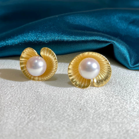 Shell 925 Sterling Silver Earring Accessories 8mm (Pearls Not Included)