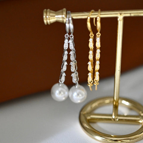 925 Sterling Silver Earring Accessories 10mm (Pearls Not Included)