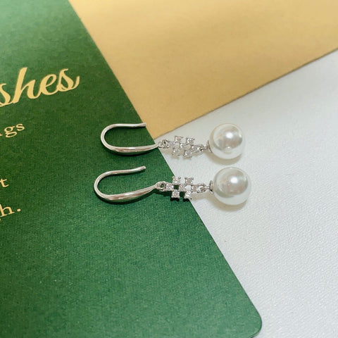 925 Sterling Silver Earring Accessories 8mm (Pearls Not Included)