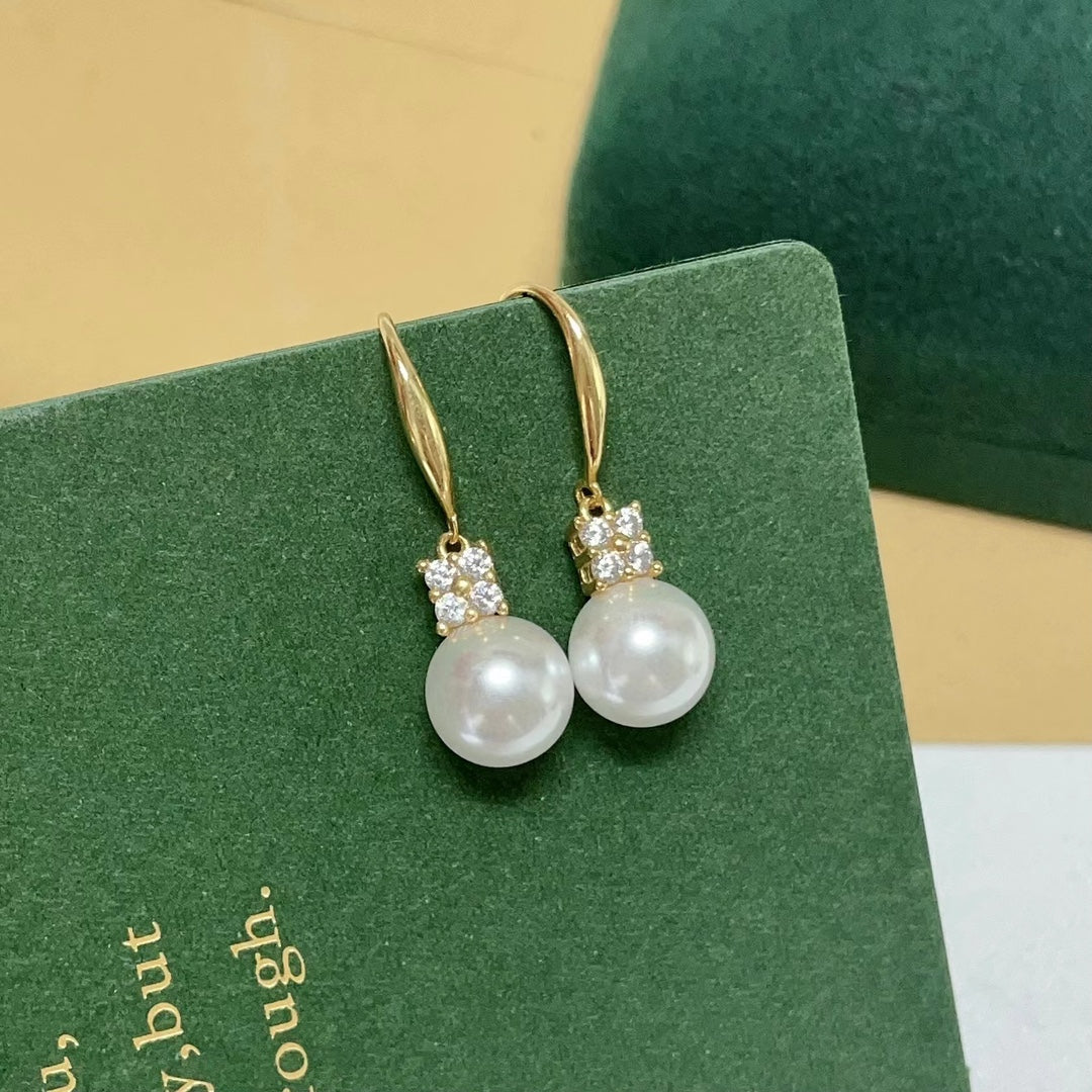 925 Sterling Silver Earring Accessories 8mm (Pearls Not Included)