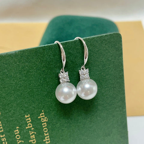 925 Sterling Silver Earring Accessories 8mm (Pearls Not Included)