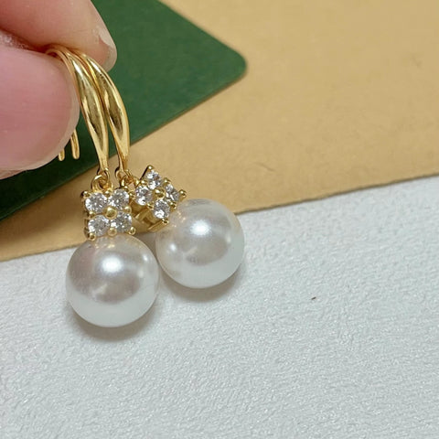 925 Sterling Silver Earring Accessories 8mm (Pearls Not Included)