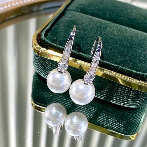 925 Sterling Silver Earring Accessories 10mm (Pearls Not Included)