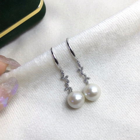 Vines 925 Sterling Silver Earring Accessories 9-10mm (Pearls Not Included)