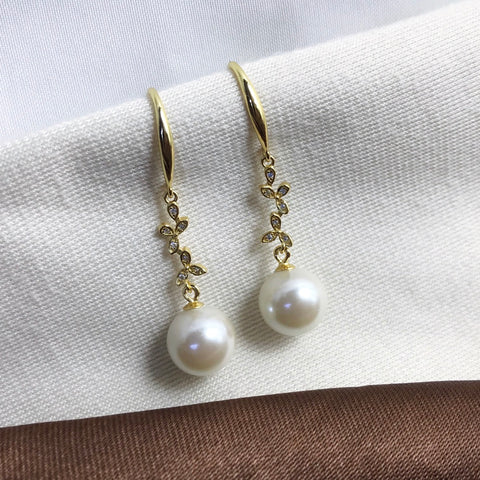 Vines 925 Sterling Silver Earring Accessories 9-10mm (Pearls Not Included)