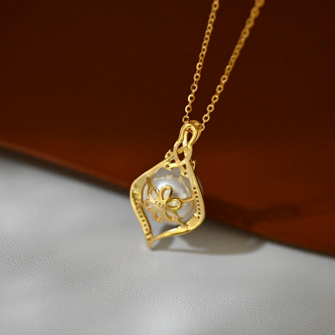 Wrapped Cage Pendant 925 Sterling Silver Accessories 12mm (Pearls Not Included)